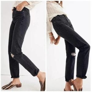 [Madewell] The Perfect Vintage Jean Roxstone Wash Knee Rip Edition High Rise